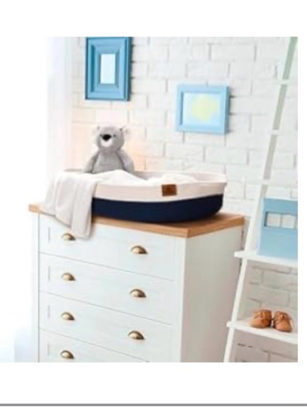 Brand new rope baby changing basket with matching diaper caddy